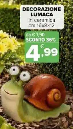 Iperal Decorazione lumaca in ceramica offerta