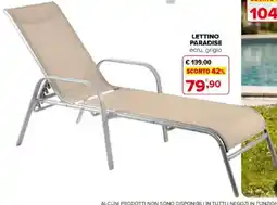 Iperal Lettino paradise ecru, grigio offerta