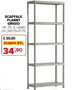 Iperal Scaffale planet grigio offerta