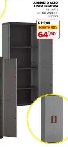 Iperal Armadio alto linea quadra in resina offerta