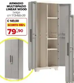 Iperal Armadio multispazio linear wood beige offerta