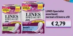 Maxi Supermercati LINES Specialist assorbenti normal x12/extra x10 offerta