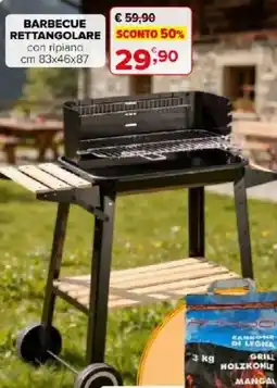 Iperal Barbecue rettangolare con ripiano offerta