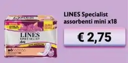 Maxi Supermercati LINES Specialist assorbenti mini x18 offerta