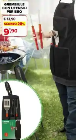 Iperal Grembiule con utensili per bbq offerta