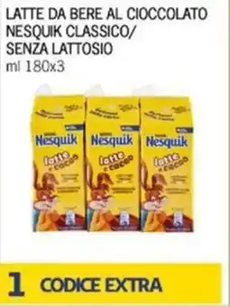 Maxi Supermercati Latte da bere al cioccolato nesquik classico/ senza lattosio offerta
