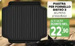 Iperal Piastra per fornello bistro 3 alluminio pressofuso offerta