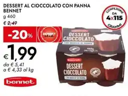 Bennet Dessert al cioccolato con panna BENNET offerta