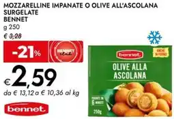 Bennet Mozzarelline impanate o olive all'ascolana surgelate BENNET offerta