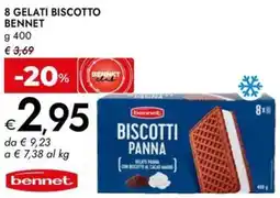 Bennet 8 gelati biscotto BENNET offerta