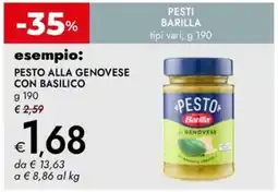 Bennet Pesto alla genovese con basilico Barilla offerta