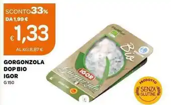 Ekom Igor Gorgonzola DOP Bio 150g offerta