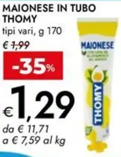 Bennet Maionese in tubo THOMY offerta