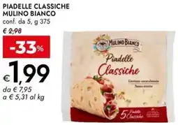 Bennet Piadelle classiche MULINO BIANCO offerta