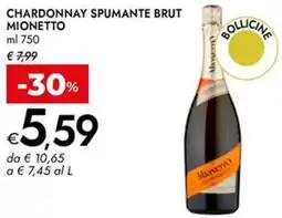 Bennet Chardonnay spumante brut MIONETTO offerta
