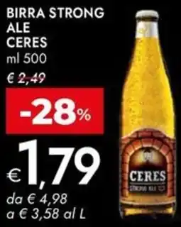 Bennet Birra strong ale CERES offerta