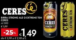 Bennet Birra strong ale o extreme ten CERES offerta