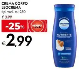Bennet Crema corpo LEOCREMA offerta