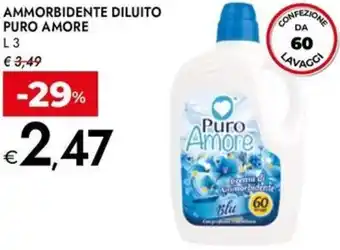 Bennet Ammorbidente diluito PURO AMORE offerta