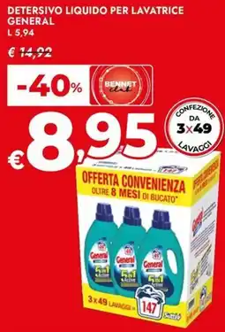 Bennet Detersivo liquido per lavatrice GENERAL offerta