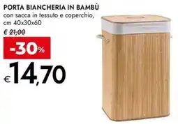 Bennet Porta biancheria in bambù offerta