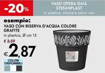 Bennet Vaso con riserva d'acqua colore grafite offerta