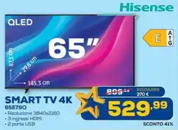 Euronics Hisense SMART TV 4K 65E79Q offerta