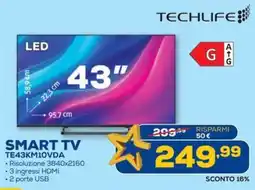 Euronics TECHLIFE SMART TV TE43KM10VDA offerta