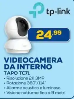 Euronics tp-link VIDEOCAMERA DA INTERNO TAPO TC71 offerta