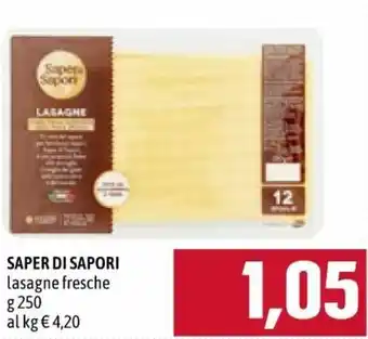 Famila Saper Di Sapori Lasagne Fresche 250g offerta