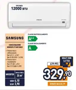 Unieuro SAMSUNG CONDIZIONATORE MONOSPLIT FAR12MLB offerta