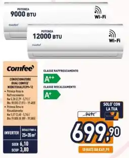 Unieuro comfee CONDIZIONATORE DUAL COMFEE MIDKITDUALFCF9+12 offerta