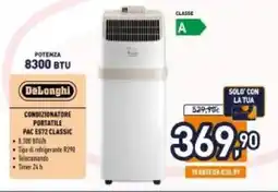Unieuro DeLonghi CONDIZIONATORE PORTATILE PAC ES72 CLASSIC offerta