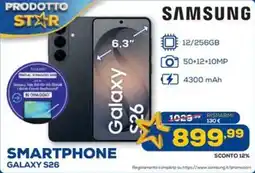 Euronics SAMSUNG SMARTPHONE GALAXY S26 offerta