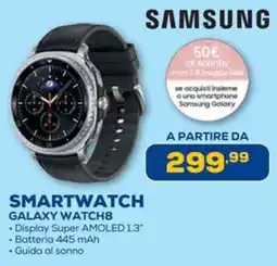 Euronics SAMSUNG SMARTWATCH GALAXY WATCH8 offerta