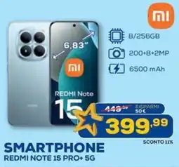 Euronics SMARTPHONE REDMI NOTE 15 PRO+ 5G offerta