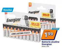 Action Batterie alcaline Energizer AAA O AA offerta