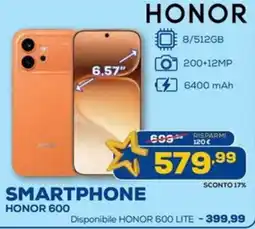 Euronics HONOR SMARTPHONE HONOR 600 offerta