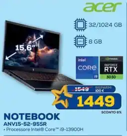 Euronics acer NOTEBOOK ANV15-52-95SR offerta