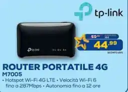 Euronics tp-link ROUTER PORTATILE 4G M7005 offerta