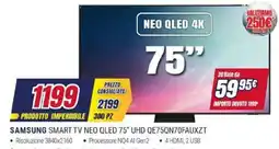 Trony SAMSUNG SMART TV NEO QLED 75" UHD QE75QN70FAUXZT offerta