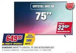 Trony SAMSUNG SMART TV CRYSTAL 75" UHD UE75U7000FUXZT offerta
