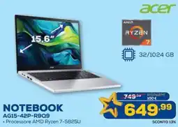 Euronics acer NOTEBOOK AG15-42P-R9Q9 offerta