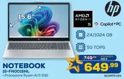 Euronics hp NOTEBOOK 15-FN0015NL offerta
