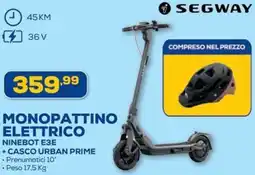 Euronics Segway monopattino elettrico ninebot e3e offerta