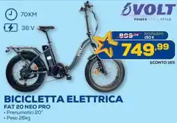 Euronics Volt bicicletta elettrica fat 20 neo pro offerta