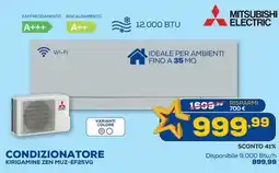 Euronics MITSUBISHI ELECTRIC CONDIZIONATORE KIRIGAMINE ZEN MUZ-EF25VG offerta