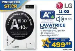Euronics LG LAVATRICE F4R7011TSWG offerta