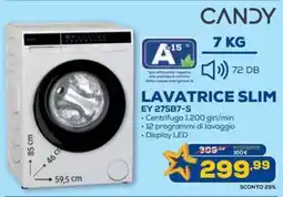 Euronics CANDY LAVATRICE SLIM EY 27SB7-S offerta