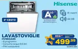 Euronics Hisense LAVASTOVIGLIE HV663A65 offerta